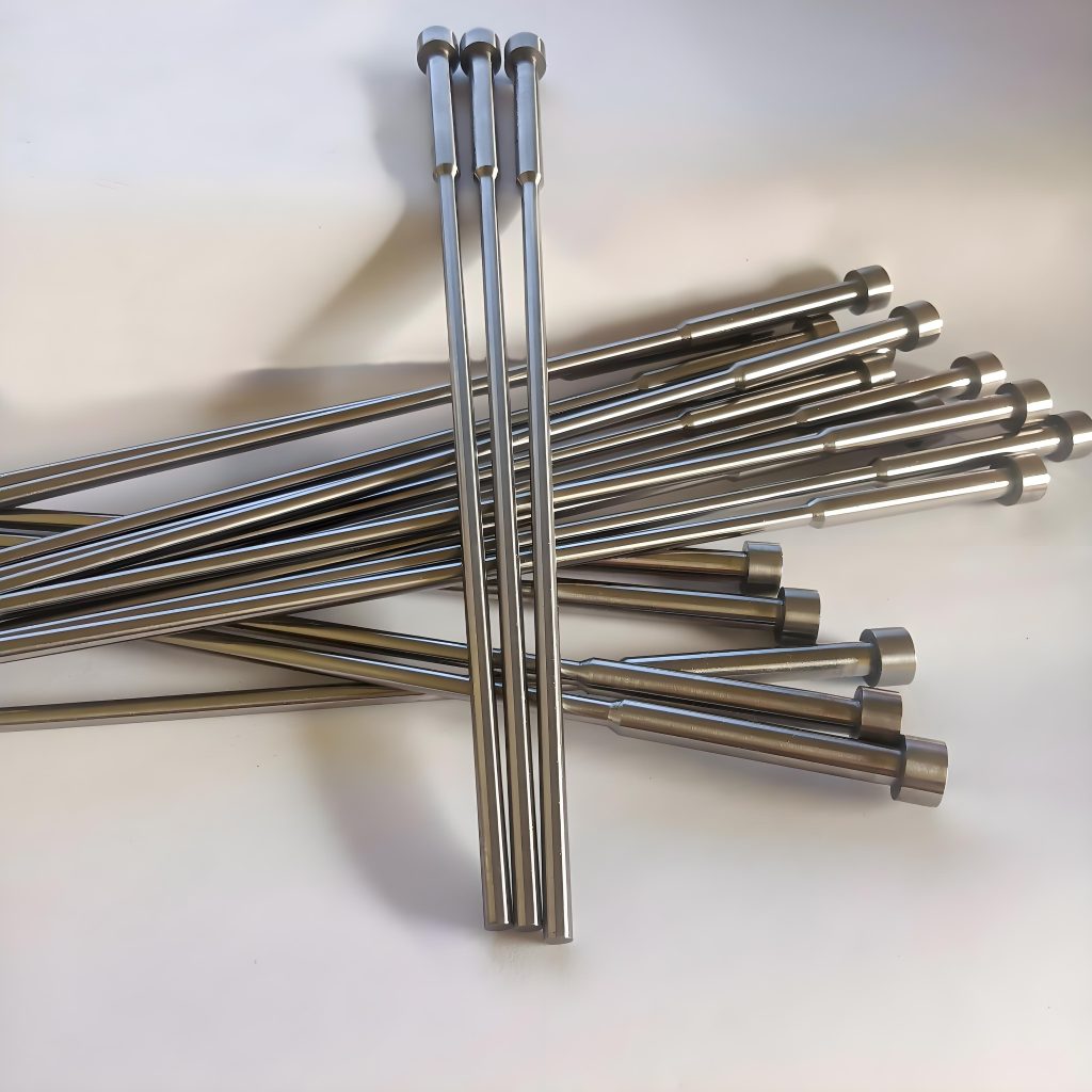 nitriding skd61 mold support needle double section ejector heat resistant hard step ejector with two stage ejector pin